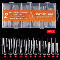 Типи гелеві для нігтів довгі номер №2 Гелеві форми для нарощування нігтів