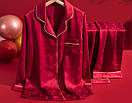 Жіноча шовкова піжама, жіночі піжами, комплект для сну брючний, фото 3
