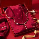 Жіноча шовкова піжама, жіночі піжами, комплект для сну брючний, фото 4