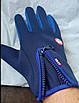 S. Сині універсальні, спортивні, зимові рукавички з сенсором для телефону. Чорні жіночі жіночі чоловічі рукавички., фото 8