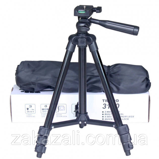 Штатив для фотоапарата трипод 3120A + чохол Чорний