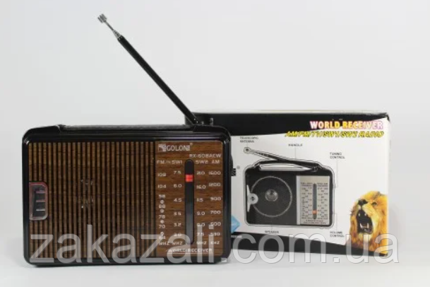 Радіоприймач Golon RX-608ACW AM/FM/TV/SW1-2 5-хвилиновий