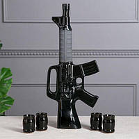 Набір для спиртного Гвинтівка М16 - подарунок для військового чоловіка, побратима