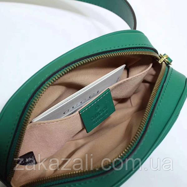 Жіноча сумка GUCCI на пояс ЗЕЛЕНА