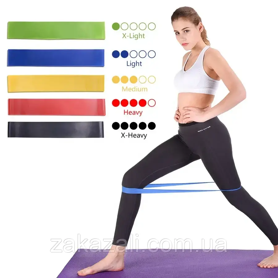 Гумки для фітнесу Fitness Loop Bands комплект 5 шт.