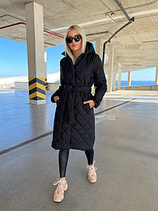 Жіноча зимова куртка-пальто сілікон 200 новинка 2023
