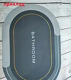 Килимок для ванної вологопоглинаючий Memos 40х60 см, овальний, нековзкий по підлозі, фото 3
