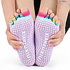 Шкарпетки жіночі для занять танцями, йоги, на п'ять відкритих пальців, нековзні шкарпетки без пальців, фото 5