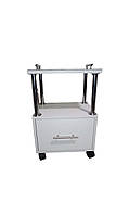 Візок косметологічний 300x400x595 мм з ящиком та ручками, Білий