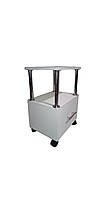 Візок косметологічний 300x400x595 мм з ящиком, Білий