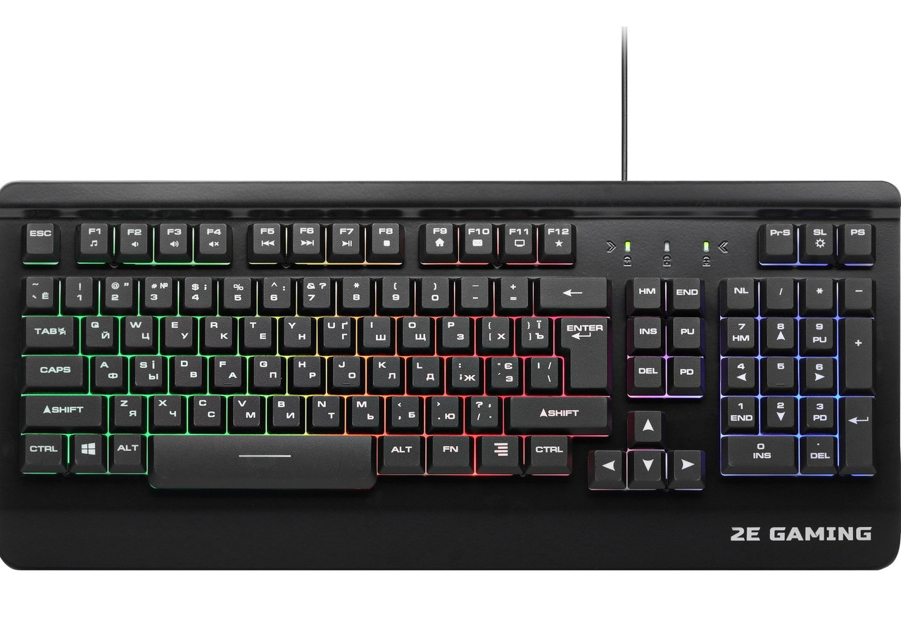 Клавіатура 2E Gaming KG320 LED Ukr Black (2E-KG320UB), фото 1