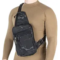 Сумка-кобура GUNFIGHTER черный мультикам,тактическая армейская сумка через плечо для пистолета для ВСУ кордура