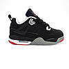Зимові кросівки Nike Air Jordan Retro 4 Winter на хутрі Найк Джордан IV Ретро чорні червоним жіночі чоловічі підліткові, фото 3