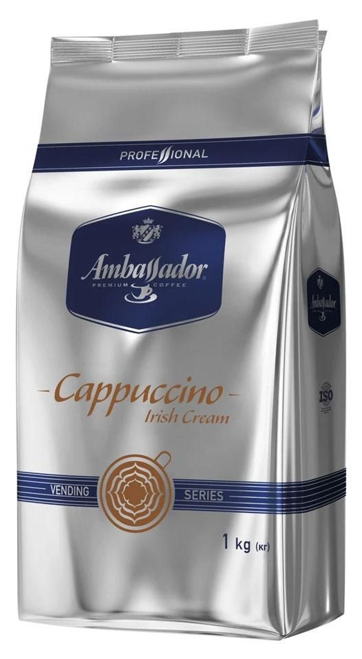 ОРИГИНАЛ! Капучино Ambassador Irish Cream 1кг, Польща (напій з ароматом ірландського крему, ідеальний для каво-машин та вендингу)