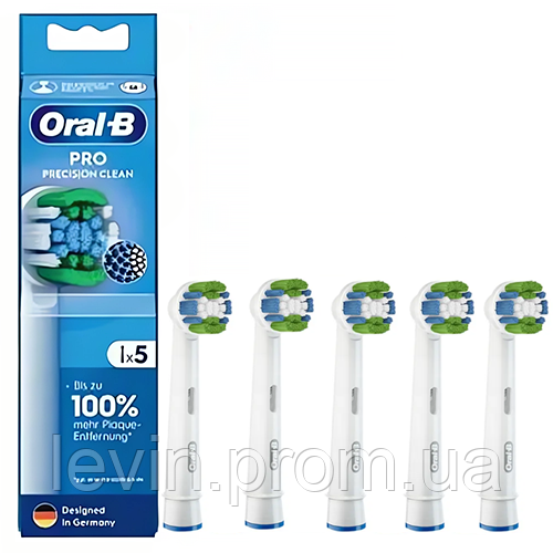 Змінні насадки Oral-B Pro Precision Clean 5 шт. для електричної зубної щітки Braun vitality оралбі насадка