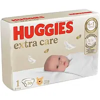 Підгузки дитячі Huggies Extra Care 1 (3-5 кг) 50 шт