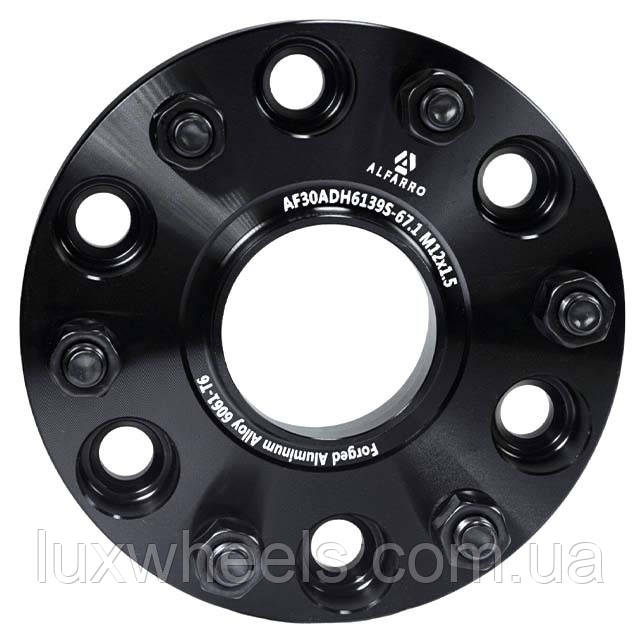 Колісна проставка-адаптер 1 шт. 30 мм PCD 6х139.7 DIA 67.1 зі шпильками 12x1.5 для Mitsubishi L200, Pajero, фото 1