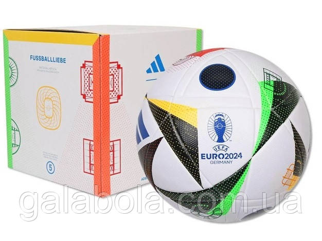 М'яч футбольний в коробке Adidas EURO24 Fussballliebe League BOX IN9369 (розмір 5), фото 1