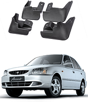 Брызговики для авто комплект 4 шт Hyundai Accent 2000-2006 (передние и задние )