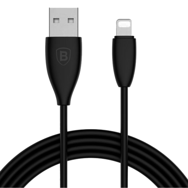 Кабель зарядний USB - Lightning Baseus Small Pretty Waist Cable 1.2 м Black (CALMY-01)