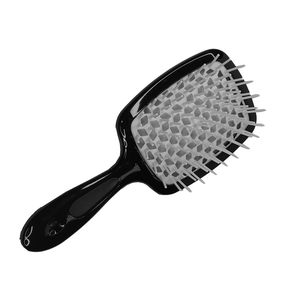 Гребінець HollowComb SUPERBRUSH PLUS, Чорний - Білий