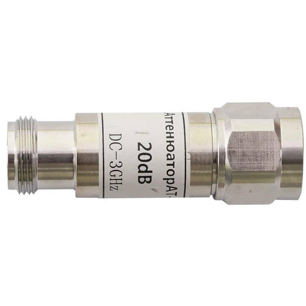 Атенюатор AT-20 N Female N Male 20 дБ (N мама N тато), фото 1