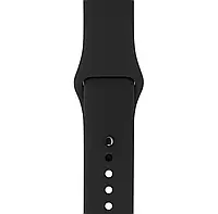 Силиконовый ремешок для умных часов Smart Watch 42/44 (Черный)