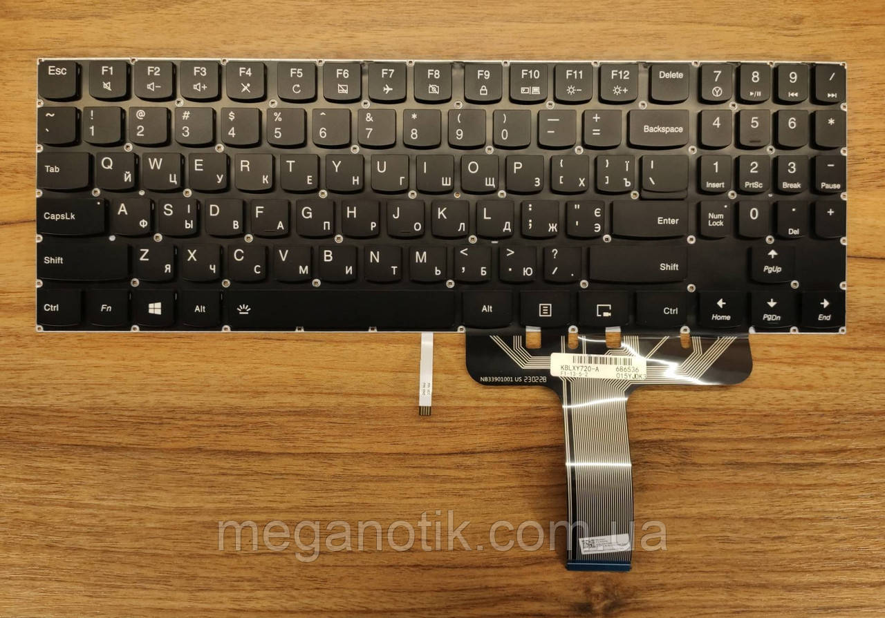 Клавіатура для Lenovo Legion Y520 з білою підсвіткою, фото 1