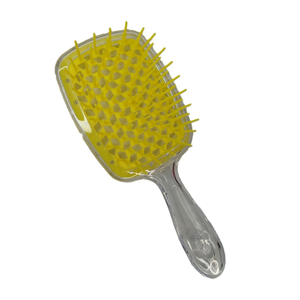 Гребінець HollowComb SUPERBRUSH PLUS, Прозорий - Жовтий