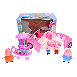 Машина з героями "Свинка Пеппа" Bambi YM11-802 музична зі світлом, World-of-Toys