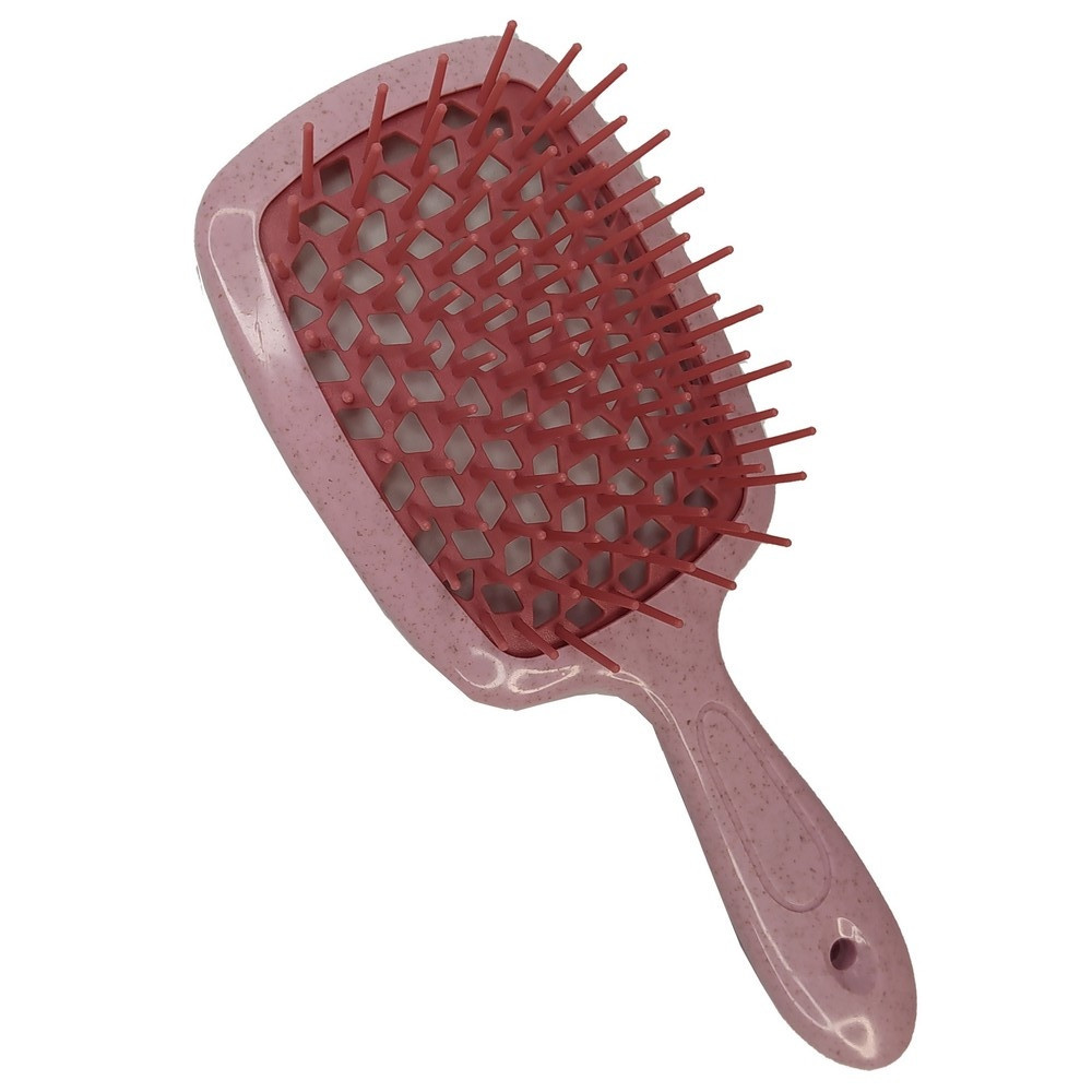 Гребінець HollowComb SUPERBRUSH PLUS, Пудровий - Червоний