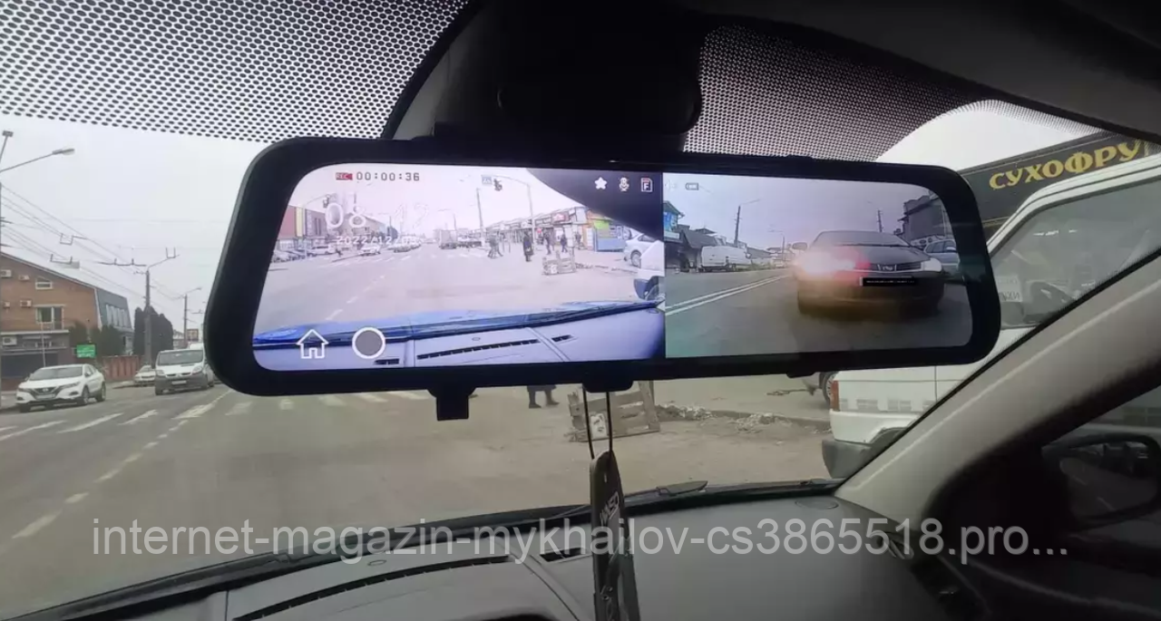 Автомобильное зеркало с видеорегистратором FULL HD Зеркало видеорегистратор с парковочной камерой - фото 8 - id-p2028863000