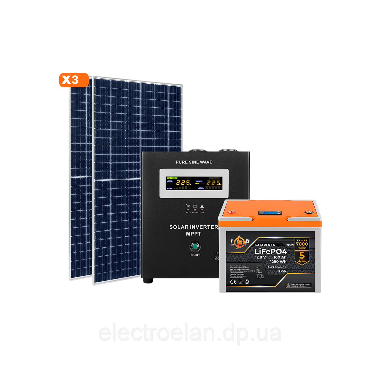 Солнечная электростанция (СЭС) 1.5kW АКБ 2.16kWh (литий) 100 Ah Премиум - фото 1 - id-p2028859215