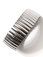Блестящий браслет резинка, унисекс, для наручных часов, Б-У металлический браслет серебряного цвета