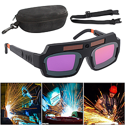 Захисні окуляри для зварювальних Хамелеон + чохол / Окуляри зварювальні з затемненням / Окуляри для зварювальника