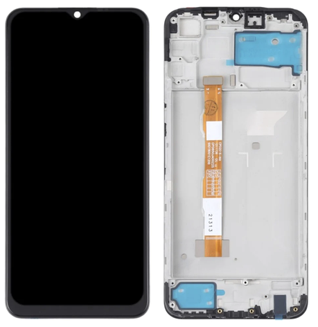 Дисплей (екран) для Vivo Y20/Y20i/Y20 2021 + тачскрин, чорний, оригінал (54) з передньою панеллю, фото 1