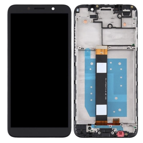 Дисплей (екран) для Motorola XT2029 Moto E6 Play + тачскрин, чорний, з передньою панеллю, фото 1