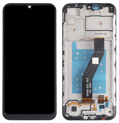 Дисплей (екран) для Motorola XT2053-1-2-3 Moto E6s 2020 + тачскрин, чорний, оригінал (54) з передньою, фото 1
