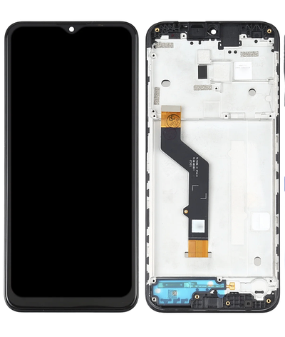 Дисплей (екран) для Motorola XT2081-1 Moto E7 Plus + тачскрин, чорний, з передньою панеллю, фото 1
