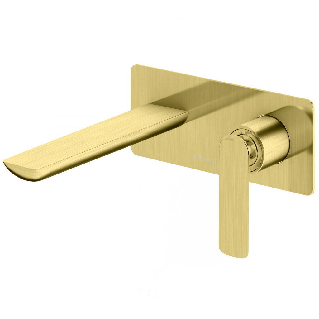 Змішувач для умивальника настінного монтажу KOHLMAN Experience золотий латунь 172743 QW185EGDB, фото 1