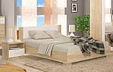 Ліжко двоспальне 160 Маркос NEW (Мебель-Сервіс) 2036х1664х852мм дуб санома, фото 3