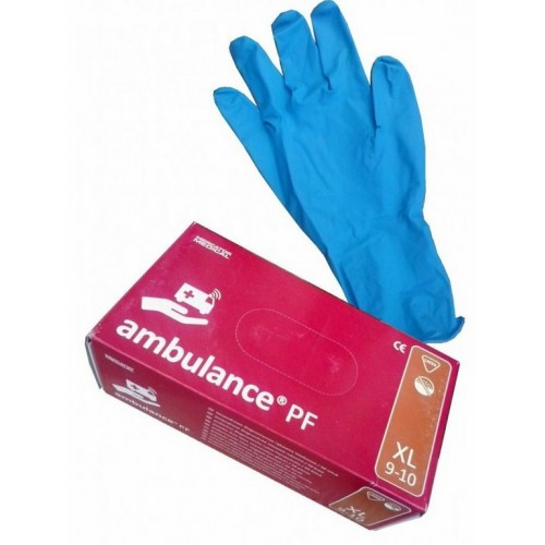 Рукавички гумові Амбуланс М, L, XL сині підвищеної міцності