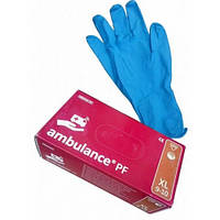 Рукавички гумові Амбуланс М, L, XL сині підвищеної міцності