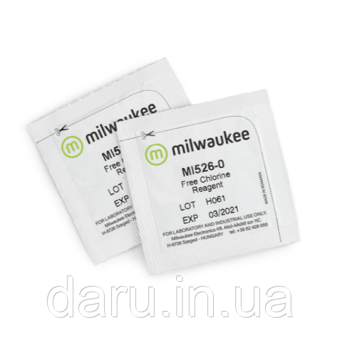 Порошковий реагент Milwaukee MI526-25 для визначення вільного хлору, 25 тестів. Угорщина, фото 1