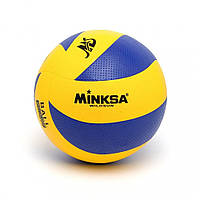 Волейбольний м'яч IVN Minksa WildSun розмір 5 ПВХ жовто-блакитний