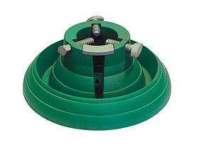 Підставка для ялинки Jumi 39,7 см, пластикова кругла стійка тримач під ялинку Ø дула до 9 см із резервуаром для води, зелена