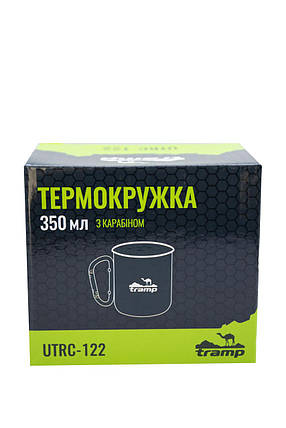 Термокружка TRAMP з карабіном 350мл UTRC-122 олива, фото 4