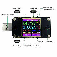 USB Тестер Измеритель мощности A3 Power Meter Tester Type-C