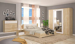 Набір меблів для спальні 4Д Маркос NEW (Мебель-Сервіс) дуб санома
