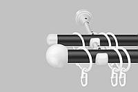 Карниз для штор двойной ø 19+19 мм, наконечник Болонь